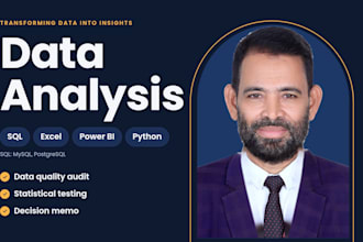 be your data analyst
