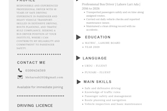 design a professional CV or resume in canva