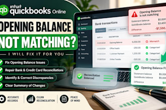 fix quickbooks online opening balance and reconciliation issues