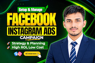 setup facebook meta ads,  fb marketing advertising campaign