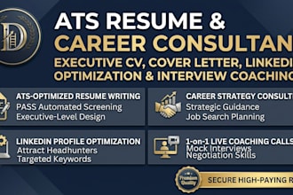 write an executive resume, cover letter, career consulting