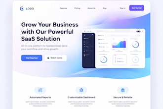 a modern responsive landing page using react
