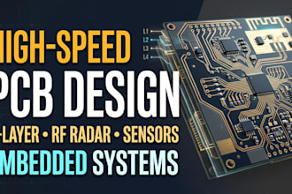 design high speed 4 layer pcb, rf rader, sensor and embedded systems
