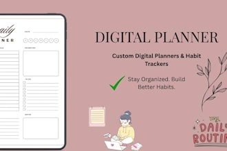 design a custom digital planner for goodnotes, ipad or canva