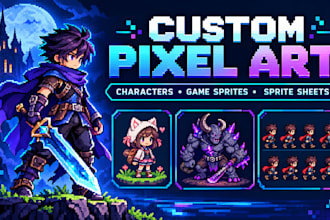 create custom pixel art characters and game sprites