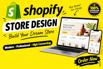 design a professional shopify store with premium branding and customization