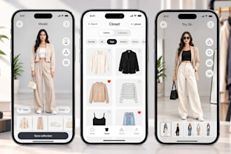 develop ar digital wardrobe and outfit app for model, ar wardrobe planner app