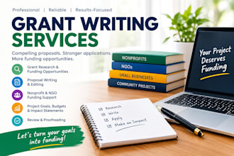 provide professional grant writing and funding proposal services