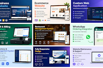 develop a modern business website, ecommerce store, web app or pos system