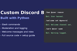 build a custom discord bot for your server using python