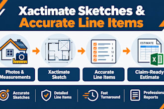 create xactimate sketches and add accurate line items