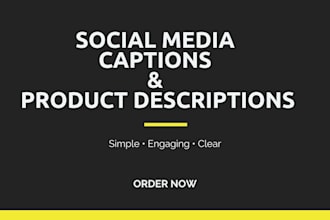 write social media captions and product descriptions