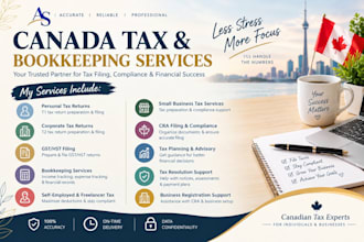 prepare canada tax returns cra filing t2 corporate tax and bookkeeping