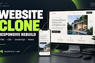 clone or recreate your website with a mobile responsive design