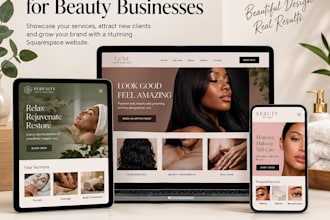 design a squarespace beauty salon website
