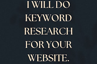 do keyword research for your website