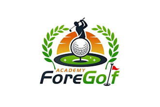 design sports indoor golf club facility logo