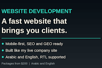 build a fast SEO and GEO ready business website