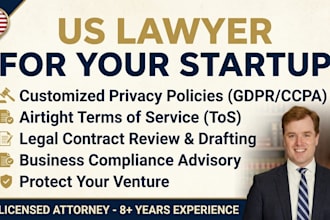 draft website privacy policy, tos, and gdpr compliance