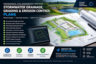 create stormwater drainage, erosion control plans sediment site control plans