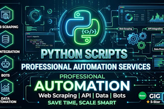 build a custom python automation script or web scraper for you