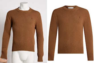 ghost mannequin neck joint and clothing photo editing
