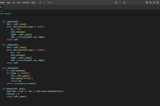 create a lexer, parser and visitor for your dsl