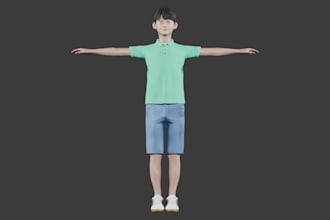 sculpt 3d model for characters, objects, and props