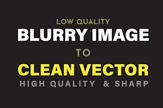 convert blurry low quality image into high quality vector