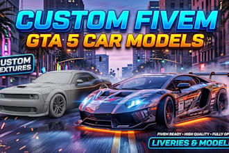 create custom fivem cars, gta 5 vehicle mods add on cars and roleplay server car