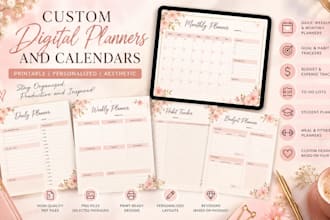 design custom printable planners and calendars
