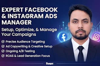 be digital marketing manager and setup facebook ads campaign