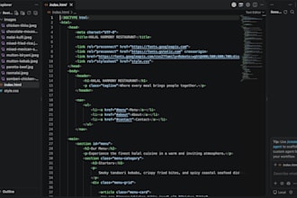 create a simple responsive website using HTML and CSS