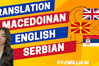 translate texts between english, macedonian and serbian