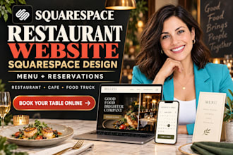 design or redesign a squarespace restaurant website with menu and reservations