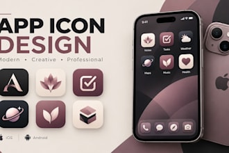 design a modern app icon for andriod and ios