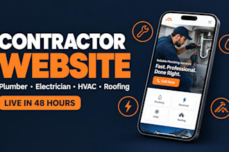 build a plumber, electrician, hvac or roofing website in 48 hours