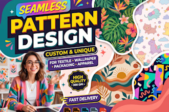 do professional vector surface patterns and repeat patterns
