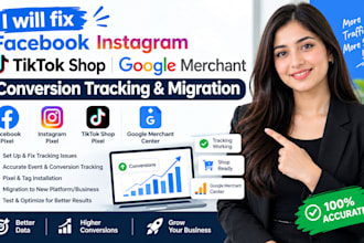 fix facebook instagram tiktok shop google merchant conversion tracking migration