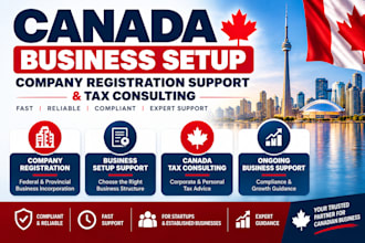 do canada business setup, company registration support, and tax consulting
