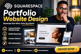 a beautiful, modern squarespace portfolio website