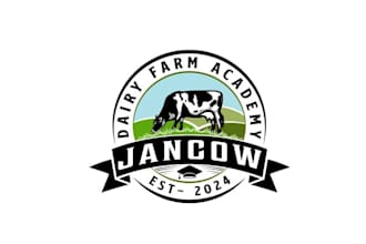 design amazing family dairy farm academy logo