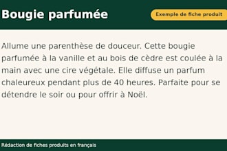 rédiger vos fiches produits en pour votre boutique