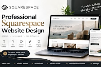 design a professional squarespace website with SEO