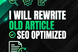 rewrite and SEO optimize your blog post plagiarism free