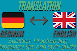 translate german text to english or english text to german