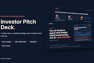 create an investor pitch deck with a strong financial story