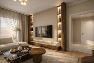 do layout and detailed furniture drawing, 3d rendering