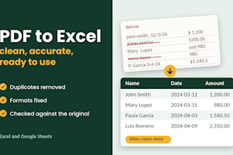 convert PDF to excel and clean your spreadsheet data