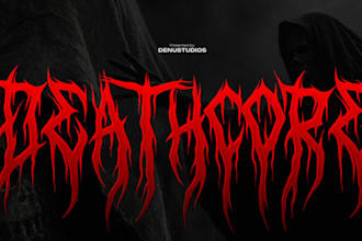 do gothic, black metal, death metal font logo